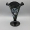 Fenton black HP cone vase 8