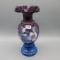 Fenton Mulberry HP vase-9