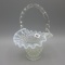 Fenton French opal. Hobnail mini basket-6