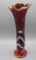 Art Glass ruby slag vase-12