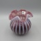 Fenton purple Rib Optic vase-4.5