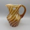 Fenton Cameo Opal. Spiral Optic pitcher-8