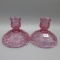Fenton pair of pink candlesticks-4