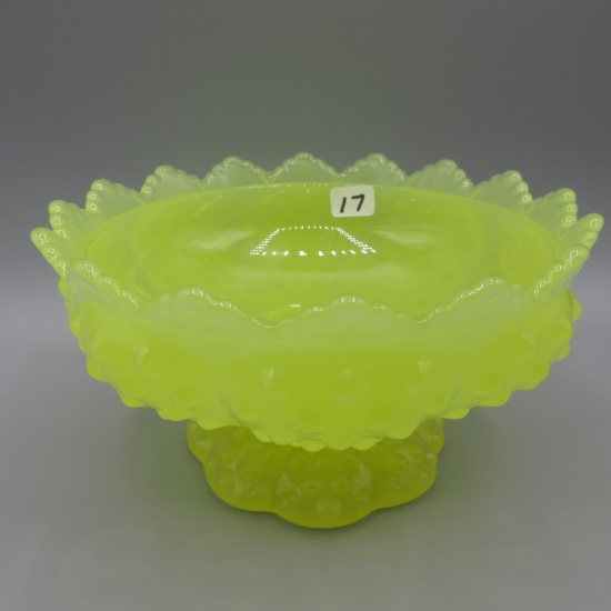 Fenton Jonquil Hobnail candy bowl-3"