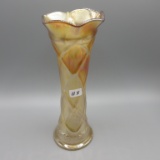 Vintage marigold Carnival vase-8