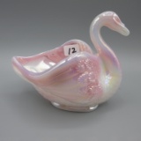 Fenton rosalene iridized swan