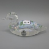 Fenton French Opal. Mallard-Hand Painted