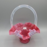 Fenton Cran. Opal Basket-8.5