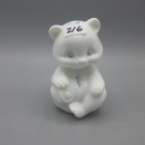 Fenton milk glass HP sitting bear