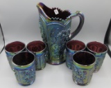 Imperial black amethyst Carnival 7 pc water set