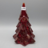 Fenton ruby HP Christmas tree-7.5