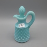 Fenton turquoise Hobnail cruet-4.5