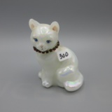 Fenton BIrthstone JULY Sitting Cat Ruby Necklace