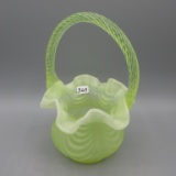 Fenton topaz opal. Drapery basket-8