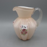 Fenton pink cased Violets pitcher-5