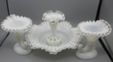 Fenton 5 pc. crystal crest set