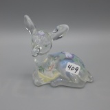 Fenton French Opal. HP Deer