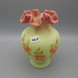 Fenton rose burmese vase-6.5