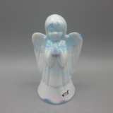 Fenton blue slag angel-Bill Fenton signature