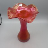 Posinger hand blown red Stretch vase-9