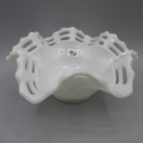 Fenton milk glass Basketweave bowl-2.5