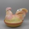 Fenton HP Folkart Hen on Nest