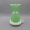 Fenton Green Opal Swag Finger Lamp