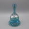 Fenton Teal Irid. Daisy and Button Bell