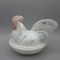 Fenton HP Irid. White Hen on Nest