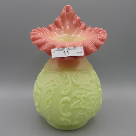 Fenton 8" JIP  Burmese Vase