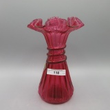 Fenton Cranberry Wheat Vase