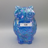 Fenton Blue Iridized Owl