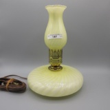 Fenton Yellow Cased Pancake Lamp