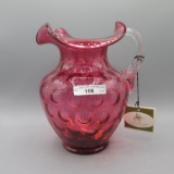 Fenton Cranberry Coindot Water Pitcher