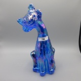 Fenton Blue Iridized Alley Cat