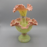 Fenton HP Burmese Single Lily Epergne