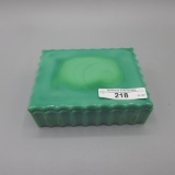 Fenton Cam Green Trinket Box