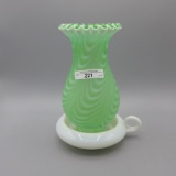 Fenton Green Opal Swag Finger Lamp