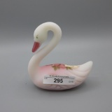 Fenton HP Satin Rosalene Swan SAMPLE