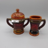 2 pcs Summit Art Glass Mug and Sugar