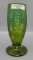Northwood Electric Green Corn Vase. Most would call this Emerald. It is ver