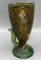 Millersburg green Butterfly & Corn vase. Only one known.  BEAUTIFUL!!!  Les