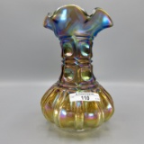 Imperial Smoke Three Row Vase. Beautiful fading with electric colors from t