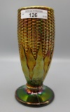 Northwood Blue Corn Vase with Golden Bronze Irid. Yes, we have two in the s