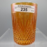 US Glass Marigold Pineapple and Fan Tumble Up , Tumbler Only
