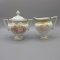 RS Prussia pedestal floral cream & sugar set