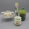 Grouping of RS Prussia smalls as shown. Cottage Scene Vase & toothpick as i