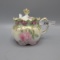 RS Prussia floral mustard pot w/spoon