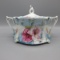 RS Prussia floral biscuit jar w/pink & red roses
