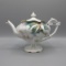RS Prussia Fan & Scallop floral tea pot